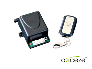 Receptor inalambrico con control remoto axceze ax-rec10 433.92mhz soporta hasta 29 controles

