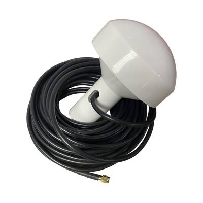 Antena marina de GPS con conector SMA- Macho en frecuencia 1575.42 MHz de 28 dBi. Incluye soporte rotativo