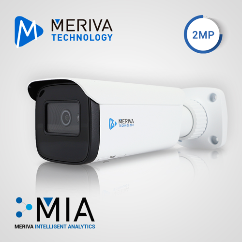 [MOB-E300F] Camara ip bullet meriva technology mob-e300f / 2mp / h.265+ / 2.8mm / 30 - 50m ir / ip67 / metalica / 12 vcd / poe / p2p / soporta micro sd hasta 256 gb (no incluida) / entrada audio / mia 2.0 / onvif / face detection - control de aforo / para reconocimiento facial camara serie e300 + nvr serie main