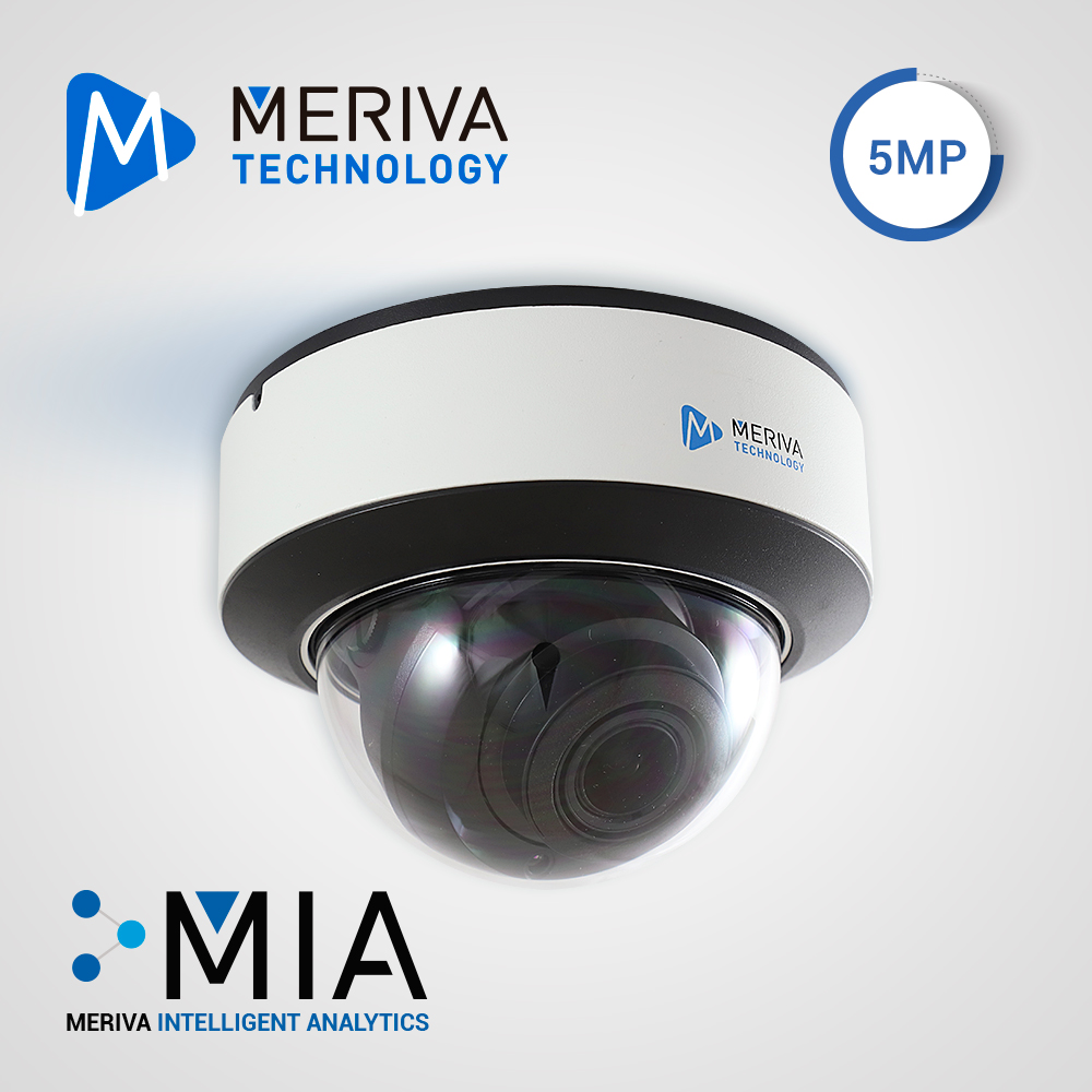 CAMARA IP DOMO MERIVA TECHNOLOGY MVD-E500ZA / 5MP / H.265/ 3.3 - 12MM MOTORIZADO / 50MIR / SLOT MICRO SD / SALIDA BNC / CAMARA HIBRIDA / 1 ENTRADA + 1 SALIDA AUDIO /1 ENTRADA + 1 SALIDA ALARMA / RS-485 / FACE-RECOGNITION CON NVR SERIE MAIN / MIA INTEGRADO / IP67 & IK10 / METALICA / POE / 12VDC