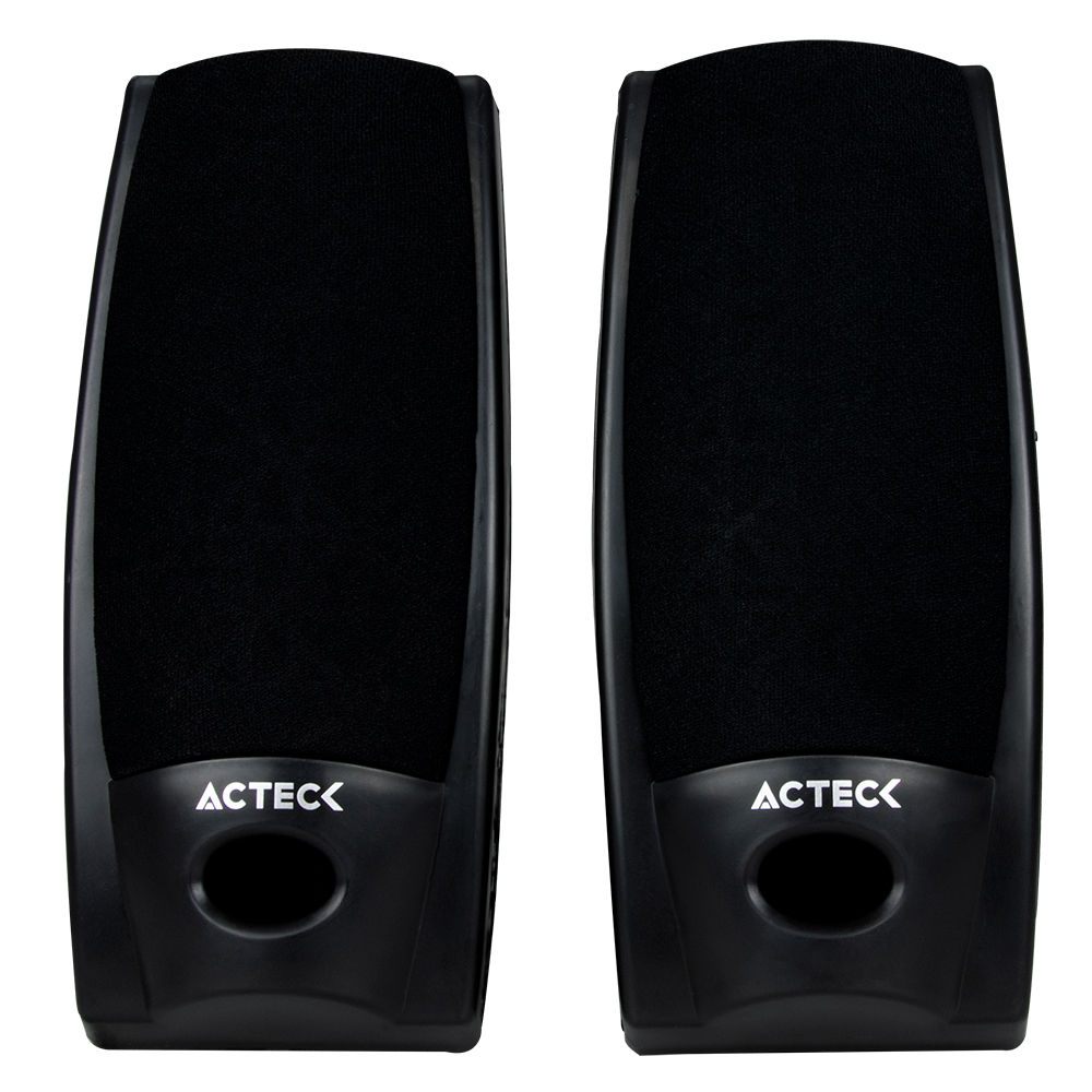 Bocinas Estéreo 2.0 ACTECK Auxiliar 3.5 MM 1.2 M Negro AX-2500 -