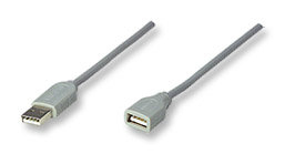 [CABITL070] 165211 Cable de Extensión USB - A Macho/ A Hembra, 1.8 m, Gris