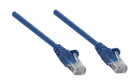342599 Cable de red - Cat6, UTP RJ45 Macho / RJ45 Macho, 2.0 m, Color Azul, Contactos con baño de oro para una mejor conexión.