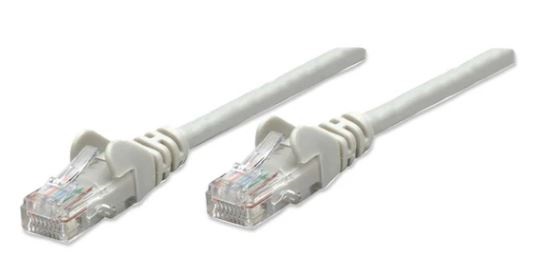Cable de red UTP - Cat6, 1m (3ft), 100  Cobre, Contactos chapa de oro, Cable Patch Gris INTELLINET 340373