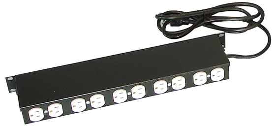 Barra multicontacto NORTH SYSTEM - Negro, 10 contactos.