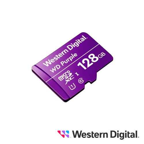 Tarjeta memoria micro sdxc wd purple 128gb wdd0128g1p0c optimizada para videovigilancia especial camaras ip y dvr movil