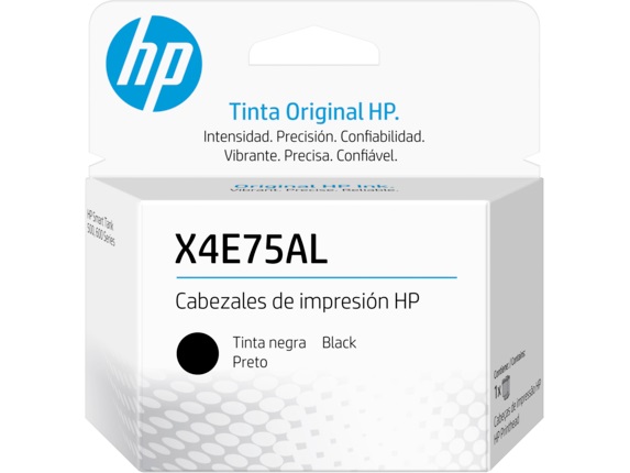 Cabezal de impresión HP X4E75AL. Color Negro. Compatible con: HP Smart Tank Series 500 - 610, 650, 660, 670, 700, 6000, 7000, 7300, 7600