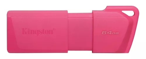 MEMORIA USB KINGSTON DATATRAVELER EXODIA M 64GB 3.2 GEN 1 RETRÁCTIL ROSA NEON -