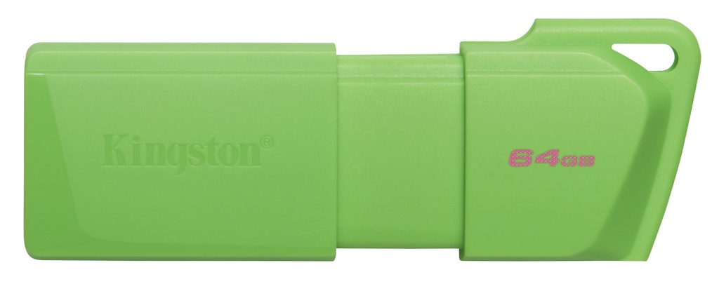 MEMORIA USB KINGSTON DATATRAVELER EXODIA M 64GB 3.2 GEN 1 RETRÁCTIL VERDE NEON -