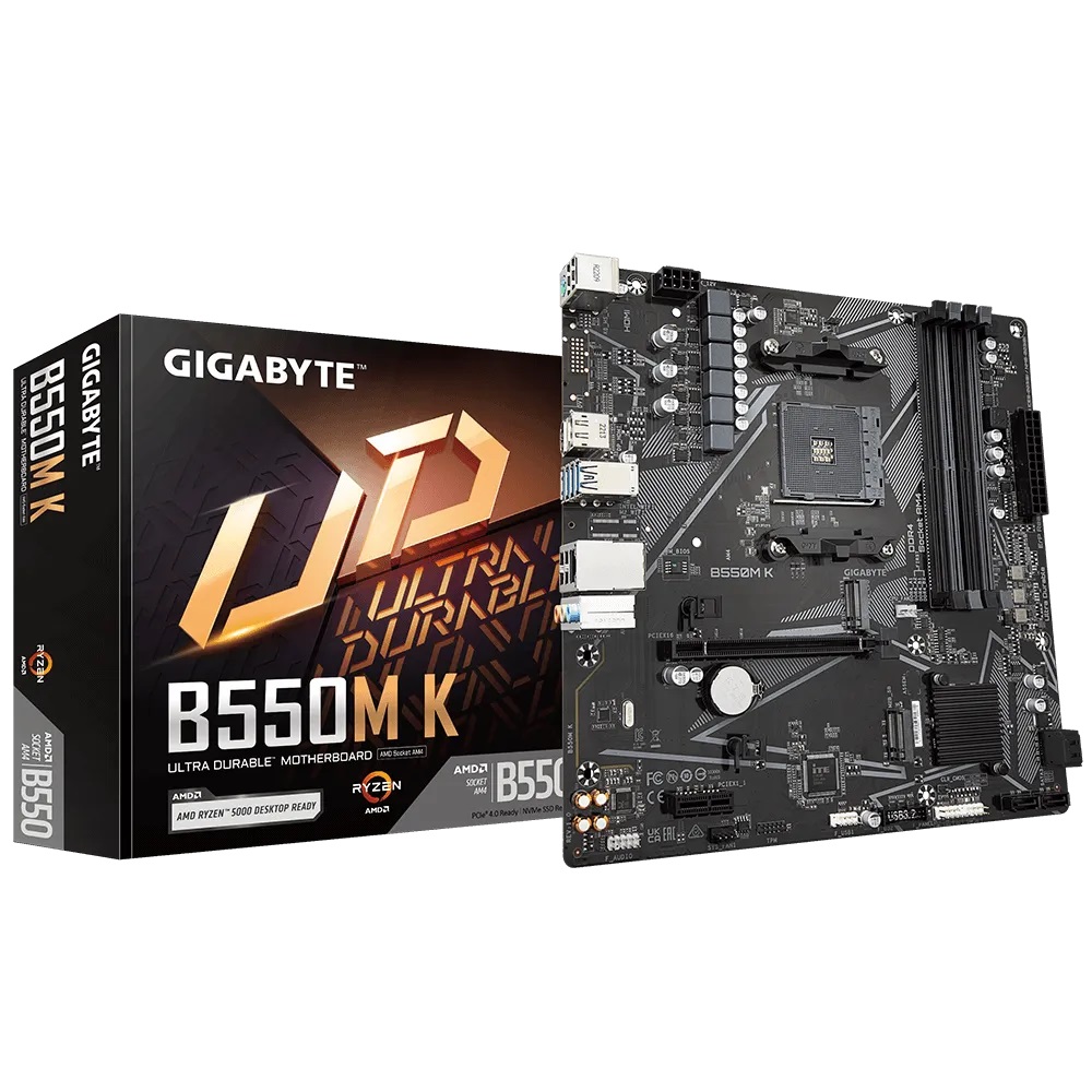 Tarjeta Madre Gigabyte Micro ATX B550M K - S-AM4, AMD B550, HDMI, 128GB DDR4 para AMD
