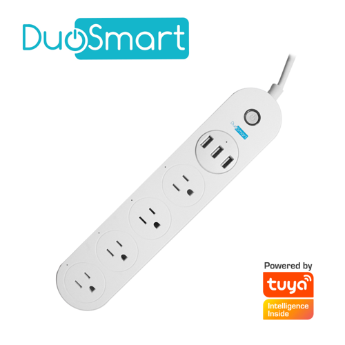 Barra multicontacto wifi duosmart b50 con control independiente de contactos y usb compatible con app duosmart