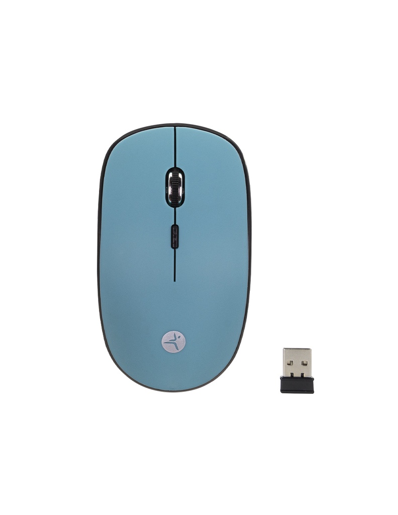 Mouse inalámbrico Terra 02 TechZone - de 1600 DP'Is, 4 botones, texturizado rubber color verde, 1 año de garantía.