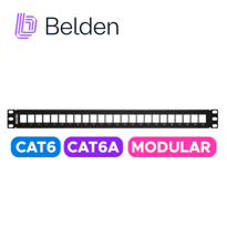 Patch panel modular belden ax103114 cat6/6a 24espacios 1u