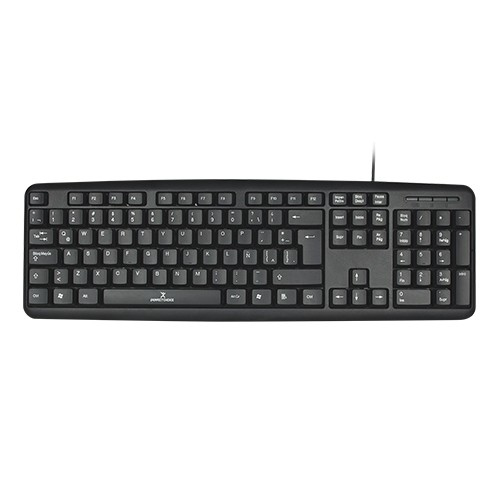 Teclado PERFECT CHOICE PC-201038 - USB, QWERTY, Negro, Universal, Alámbrico