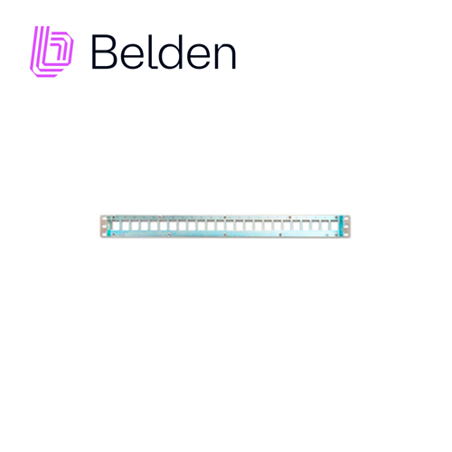 Patch panel modular blindado ax104563 belden 24 puertos 1 ur titanium (vacio) keyconnect