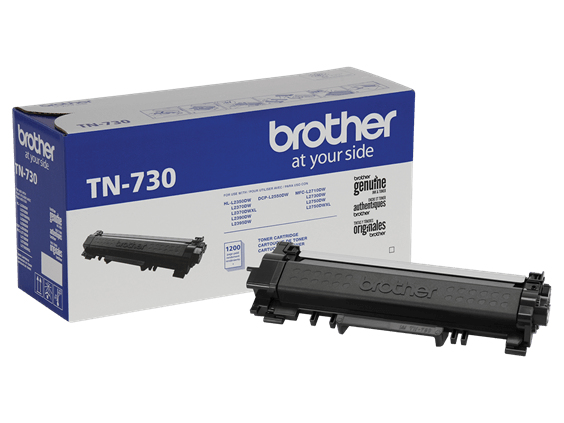 Tóner Brother TN730 - negro, rendimiento aproximado 1, 200 páginas, para equipos DCPL2551DW.