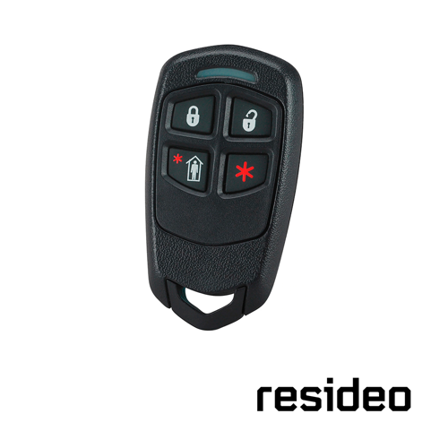 [5834-4] Llavero de resideo 5834-4 4 botones/ compatible con paneles de la serie vista o serie lynx/ modo de alta seguridad/ ofrece fácil control de tu sistema de seguridad / batería incluida