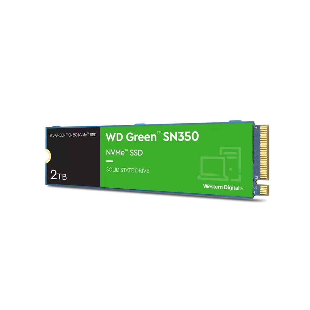 SSD WD Green SN350 NVMe - 2TB, M.2, 3000 MB/s Escritura, 3200 MB/s Lectura, PCI Express 3.0
