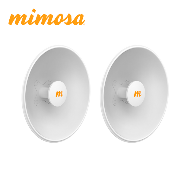 Antena dish modular twist mimosa n5-x25 429mm diametro ganancia de 25dbi 4.9-6.4 ghz para radios c5x y b5x (contiene 2 antenas)