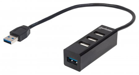 [ACCITL4820] 163828 Hub combo USB 3.0 / 2.0 - 1 puerto USB de SúperVelocidad 3.0 y 3 puertos de AltaVelocidad 2.0