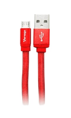 Cable USB VORAGO CAB-113 - Micro USB, USB, 1 m, Rojo