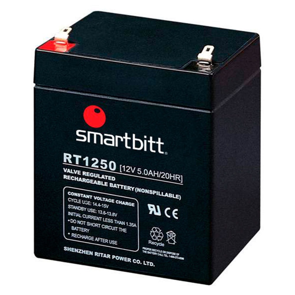 Batería de Reemplazo SMARTBITT SBBA12-5 - Negro, 12 V, 5 Año(s), 5 AH, Plomo-ácido