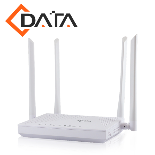 Gpon ont-onu c-data fd504gw wifi ac / 1 puerto gpon sc-upc / 4 puertos gigabit ethernet / wifi ac 2x2 mimo / frecuencia de 2.4ghz y 5 ghz / antenas de 5dbi / distancia hasta 20km / alimentación 12vdc / para hogar y oficina.