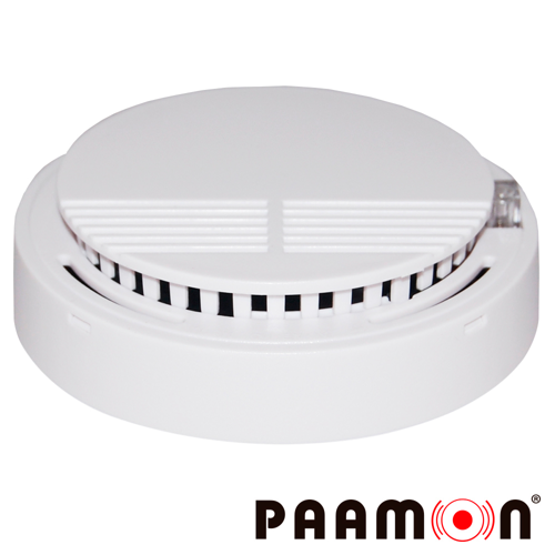 Detector de humo paamon pam-smk20 autonomo con sirena integrada  / montaje en techo o pared / fácil instalación / rango de detección 25 mts cuadrados/ alimentacion por medio de bateria (no incluida)