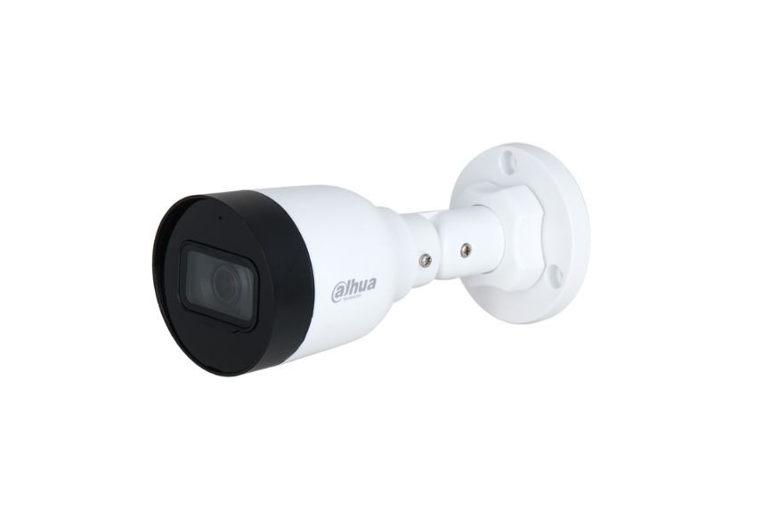 Dahua IPC-HFW1230S1-A-S5-Cámara IP Bullet de 2MP - lente de 2.8mm, 102°, micrófono, compresión H.265+, IR de 30m, protección IP67, PoE, DWDR