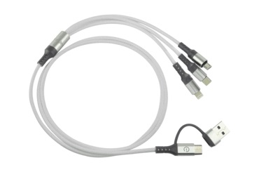 Cable de carga universal 5 en 1. Carga simultáneamente 3 dispositivos. Easy Line -