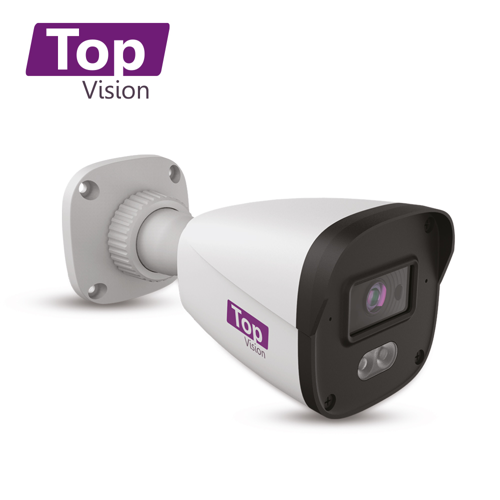 Cámara hd bullet topvision tbfc500a ahd / tvi / cvi /sd / 5 mp / 3.6 mm / 20 m luz cálida / micrófono integrado / ip67 / coc / carcasa plástica / 12vdc imagen a color 24x7 audio por coaxial o utp