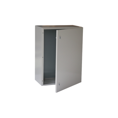 [PST-4060-25A] Gabinete de Acero IP66 Uso en Intemperie (400 x 600 x 250 mm) con Placa Trasera Interior Metálica y Compuerta Inferior Atornillable (Incluye Chapa y Llave T).