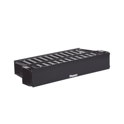 Organizador de Cables Horizontal PatchLink, Doble (Frontal y Posterior), Con Tapa Extendida, Para Rack de 19in, 2UR