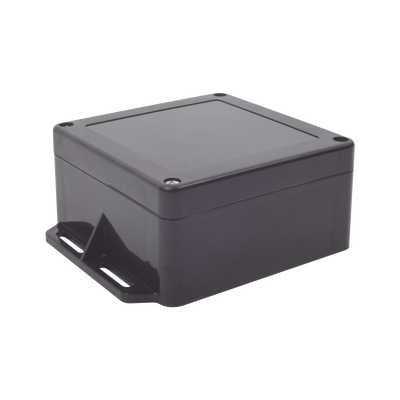 Gabinete Plástico Negro para Exterior (IP65) de 120 x 120 x 60 mm Cierre por Tornillos. 