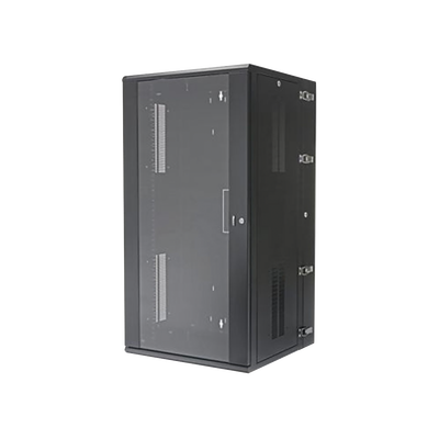 [PZWMC26W] Gabinete PanZone de Montaje en Pared, de 19in, Puerta con Ventana de Seguridad, 26 UR, 635mm de Profundidad, Color Negro