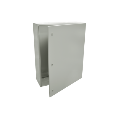 [PST-80120-40A] Gabinete de Acero IP66 Uso en Intemperie (800 x 1200 x 400 mm) con Placa Trasera Interior Metálica y Compuerta Inferior Atornillable (Incluye Chapa y Llave).