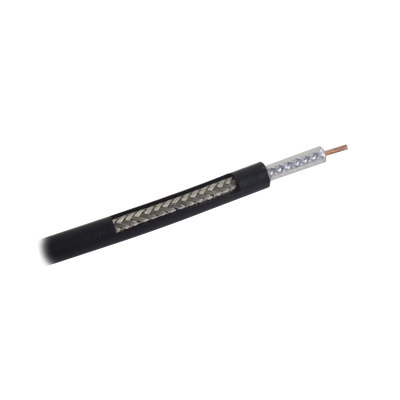 Carrete de 305m, Cable Coaxial RG-58 LMR-195, Baja Pérdida de 50 Ohms, Conductor de Cobre Sólido  