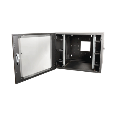 [WC2-P101-12] Gabinete de Pared Estándar de 19in, Abatible, de 12 UR, 610 mm de Profundidad, Color Negro