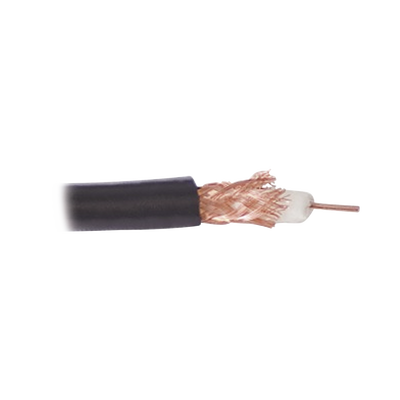 [RG59USYSCOB] ( Precio por metro ) Cable RG59, conductor central de alambre de cobre calibre 20, blindado de malla trenzada de cobre 80%, aislante de polietileno sólido. Hasta agotar existencias