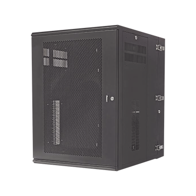[PZWMC1830P] Gabinete PanZone de Montaje en Pared, de 19in, Puerta Ventilada, 18 UR, 762mm de Profundidad, Color Negro