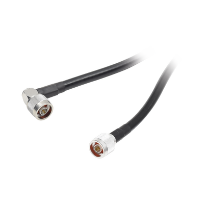 Jumper con Cable LMR400 con Conectores N Macho / N Macho Angulo Recto, de 1.2 metros.