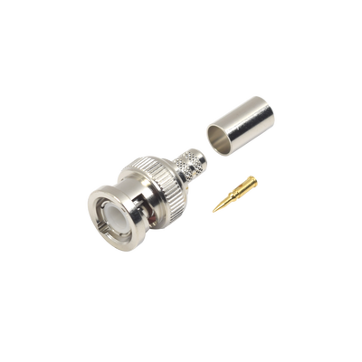 [RFB-1107-1X] Conector BNC Macho de Anillo para cables RG-8/X, LMR-240, 9258.