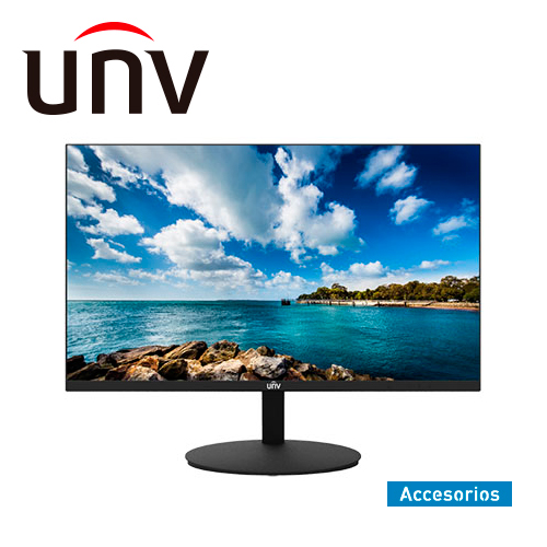 MONITOR 24 LED FULL HD UNV MW3224-V / HDMI / VGA / ULTRA DELGADO / BISEL REDUCIDO / 2 BOCINAS INTEGRADAS / ENTRADA DE AUDIO 3.5MM / COMPATIBLE CON MONTAJE VESA 75X75 (REQUIERE SOPORTE DE PARED) INCLUYE SOPORTE PARA ESCRITORIO