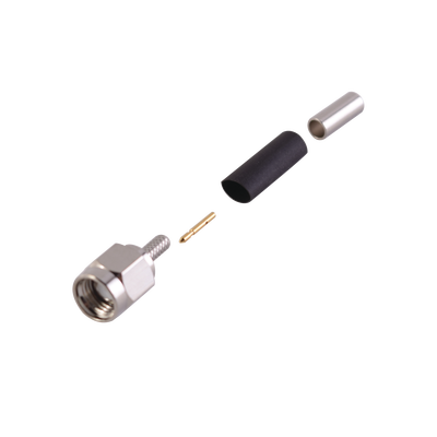 [RSA-3000-B] Conector SMA Macho de anillo plegable para cable RG-174/U, BELDEN 8216,