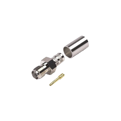 [RSA-3050-X] Conector SMA Hembra de Anillo Plegable para Cables RG-8/X, LMR-240, 9258, Niquel/Oro/Teflón.