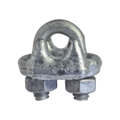 [NUDO-14-FJG] Nudo/ Perro/ Abrazadera Acero Forjado para Cable de 1/4" Galv. por Inmersión en Caliente.