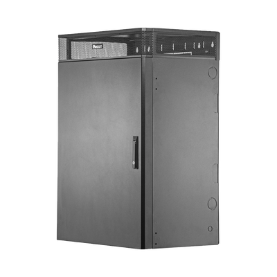 Gabinete de Montaje en Pared TrueEdge™, Con 9 UR para Equipo Activo y 9 UR para Paneles de Parcheo, Fabricado en Acero, Color Negro