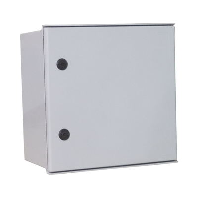 [PST-4040-20P] Gabinete de Poliéster IP65 Uso en Intemperie (400 x 400 x 200 mm) con Placa Trasera Interior de Plástico (Incluye Chapa y Llave).