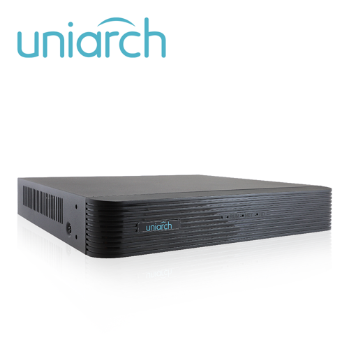 Nvr uniarch nvr-108e2-p8 / 8 canales / 8 canales poe / capacidad 1 disco duro de 6 tb  / salida hdmi / salida vga simultaneas / 50 mbps / ultra265 / p2p (ez cloud)