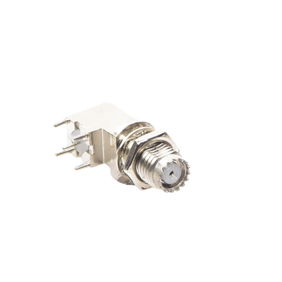 Conector Mini UHF Hembra para Montaje en PCB, Estaño/ Estaño/ Polipropileno. 
